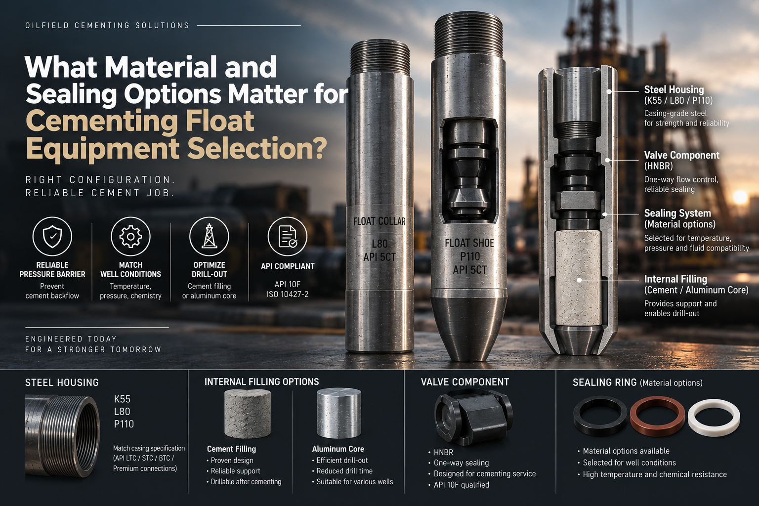 Latest company blogs about How Material Configuration Affects Cementing Float Equipment Performance