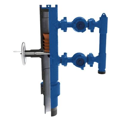 Buy 13-3/8'' API Casing  BTC Buckle connected 35Mpa Working Pressure Double Plug Cementing Head With Wooden Packing online manufacture