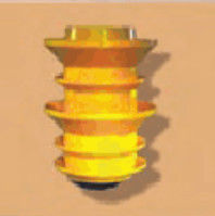 Yellow 7 Standard Cementing Plug 122mm Top And Bottom Plug Cement