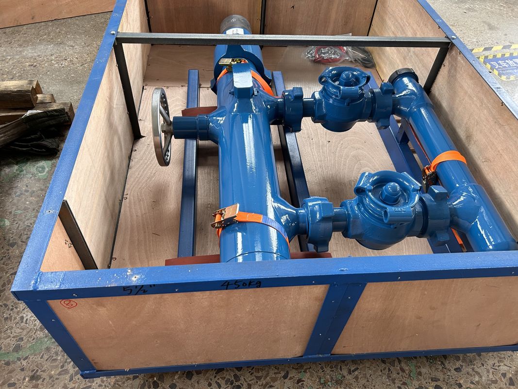 5-1/2'' API Casing LTC Buckle connected 35Mpa Working Pressure 54Mpa Test Pressure Double Plug Cementing Head