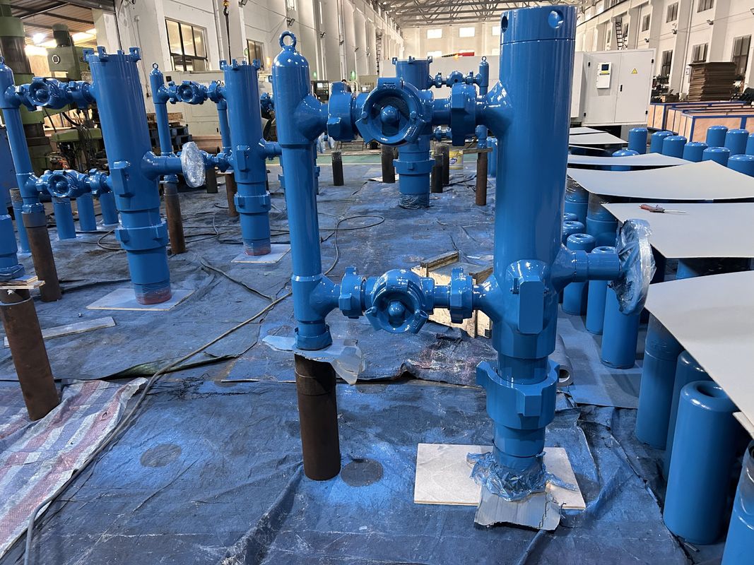 13-3/8'' API Casing LTC BTC Buckle connected 35Mpa Working Pressure 54Mpa Test Pressure Double Plug Cementing Head