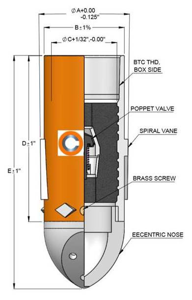 Single Valve Plug-in Float Shoe for Oil Field Cementing Equipment for Oil Drilling Production 1-Year Warranty Pump Core